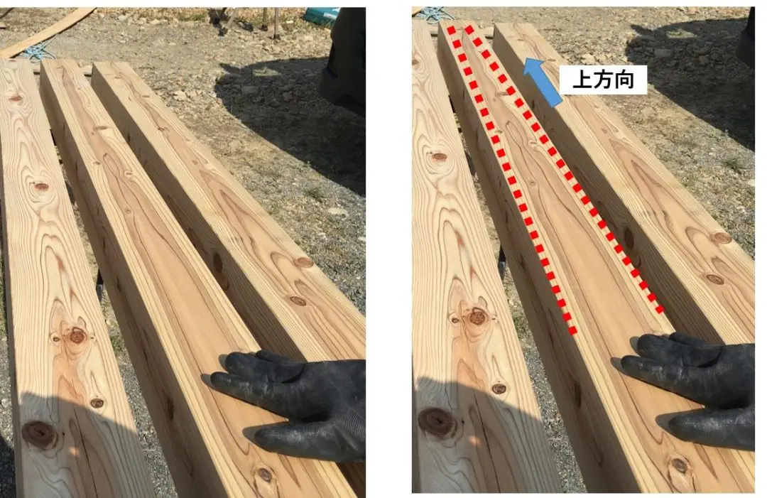 木の向き 上下の使い方 掛川市で注文住宅の木の家ならエフ ベース
